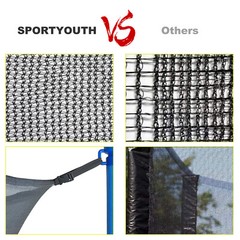 12FT 13FT 14FT 15FT Trampoline Replacement Safety Enclosure Net for 4/6/8 Poles