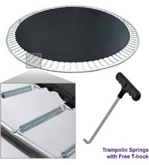 |40 Pack| 7″ Silver Trampoline Spring Galvanized Steel with Free T-H