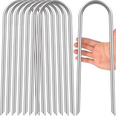 Heavy Duty Trampoline Stakes Anchors High Wind U Type Sharped Ends Safety Gro…