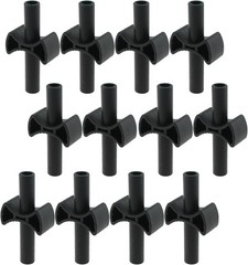 12 Black Cruciform Gap Spacers for Trampoline Enclosure – Secure & Stable Design