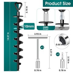 Ground Anchors Screw in , Heavy Duty Ground Trampoline Stakes High Wind Tent …