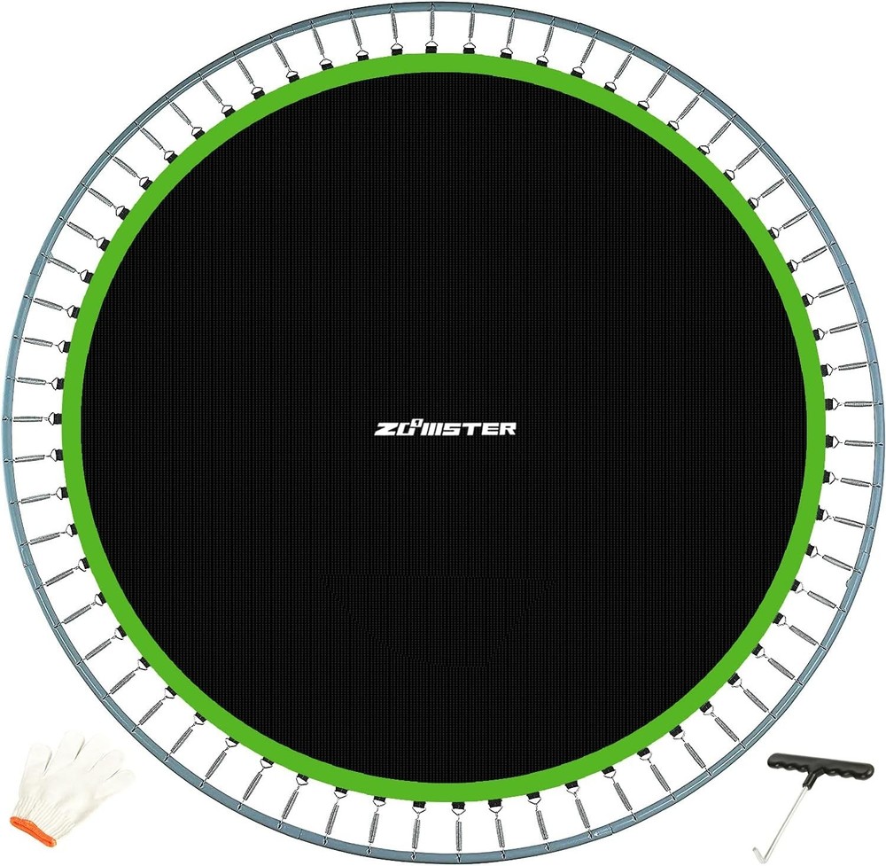 Zoomster Replacement Jumping Mat 15 ft Round 96 V-Hooks – Frame Only (No Springs