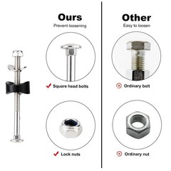 12 PCS Long Trampoline Screws and Bolts, Trampoline Bolts and Nuts, Trampolin…