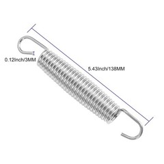 72 Pack Heavy Duty 5.5” Galvanized Steel Trampoline Springs with T Hook – Replac