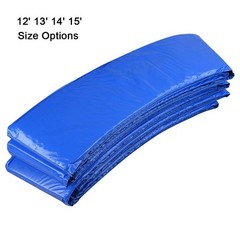 12′ 13′ 14′ 15′ Round Trampoline Safety Pad Replacement Frame Spring Blue Cover