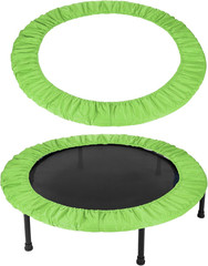36-Inch Round Trampoline Spring Cover with Safety Pad – Green Oxford Cloth