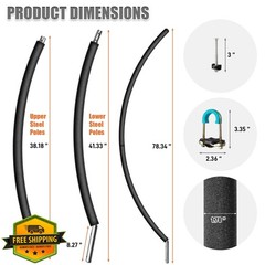 Suninlife Trampoline Curved Pole Replacement 8-16FT