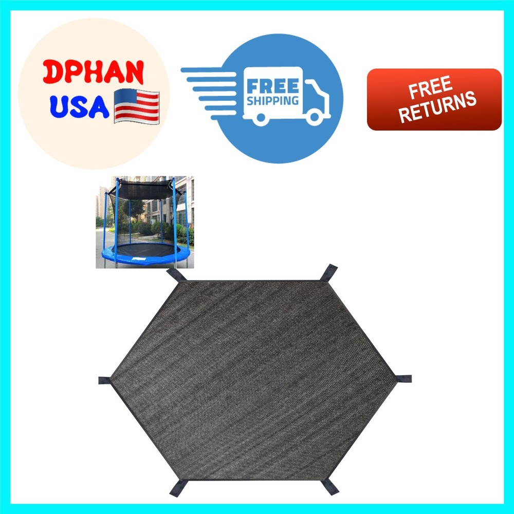 Elegant Black Trampoline Shade Cover for 8FT-16FT – Protect Your Kids in Style