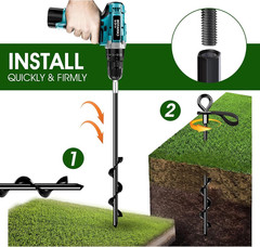 16Pcs Ground Screw Anchors with Straps for Trampolines, Tents & More