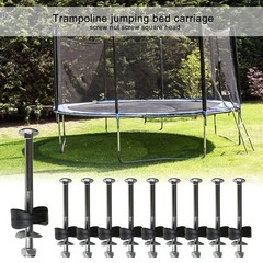 PXRJE 12 Pieces Trampoline Enclosure Pole Gap Spacers,Galvanized Steel Trampo…