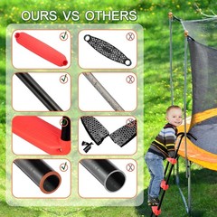 3 Steps Trampoline Ladder with Wide Steps,Durable and Easy to Assemble