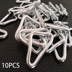 10pc Trampoline Triangle Buckle V-Ring Replacement Galvanized Steel Repair Kit