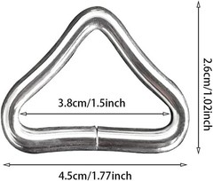 10pc Trampoline Triangle Buckle V-Ring Replacement Galvanized Steel Repair Kit