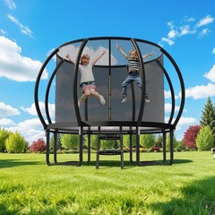 10FT 330LBS Trampoline Outdoor Trampoline for kids and Adults w/Enclosure net