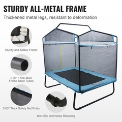 Uimoso 6FT Trampoline for Kids Toddlers with Enclosure Net Gymnastics Bar