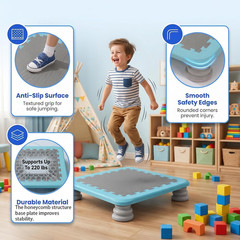 Mini Trampoline for Kids, 25 Inch Sensory Bounce Board for Balance & Coordinatio