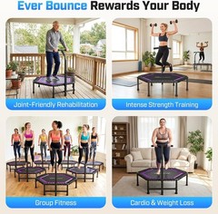 50” Trampoline-Fitness Rebounder for Adult-Indoor/Home