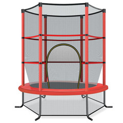 Ø165cm garden trampoline with safety net trampoline up to 135kg load capacity
