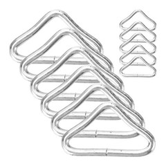 30Pcs Durable Zinc Steel Trampoline Buckles Portable Triangle Rings Outdoor Use