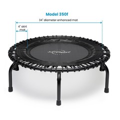 JumpSport 350f Indoor Lightweight 39-Inch Folding Trampoline, Black (Open Box)