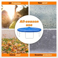 ExacMe Trampoline Winter Cover 10 12 14 15 16 ft, Rain Cover with Drain Holes