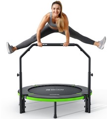 FED FITNESS Indoor 40/48″ Mini Rebounder Trampoline for Adults With Handle NEW!