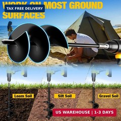 MIXC 18 Inch Heavy Duty Ground Anchors Screw in, 4 Pack Spiral Trampoline Stakes