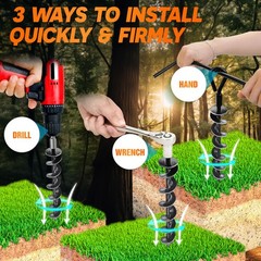 Ground Anchors 4 Pack Heavy Duty Screw In Trampoline Tent Swing Canopy Stakes