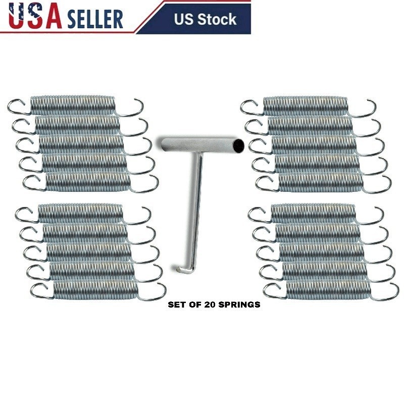 Heavy Duty Trampoline Springs 6 Inch Stainless Steel Set of 20 W/ Pulling Tool