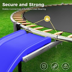HeavyDuty Plastic Trampoline Slide for 816FT, Safe Kids Ladder, 220 LBS