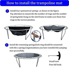 10ft Trampoline Replacement Mat – Durable, 8 Rows Stitching, Includes Spring Too
