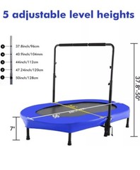 ANCHEER Indoor Trampoline for Kids, 56 Inch Foldable Mini Trampoline with 5-Leve