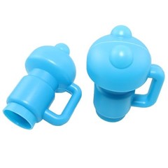 6PCS Trampoline Panda Cup Outer Shell Pole Cap Net Hook Blue C-Shaped Plastic