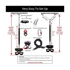 PRIOR FITNESS Bungee Fitness Set Yoga Bungee Cord Rope Resistan… USA FAST SHIP