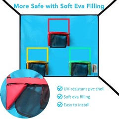 Trampoline Basketball Hoop Set – 3 Hoops & 3 Balls, Easy Install, Universal Fit