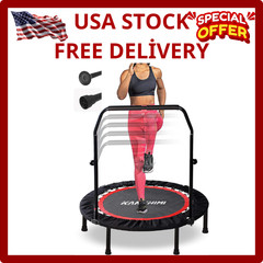 Kanchimi 40″ Foldable Mini Fitness Trampoline Workout Rebounder Indoor Max 330lb