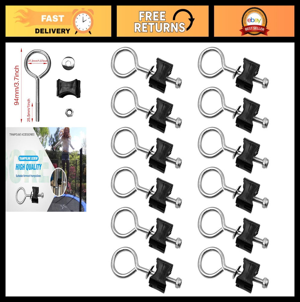 12 Pack Trampoline Replacement Screws – Durable Parts for Safe Jumping Fun