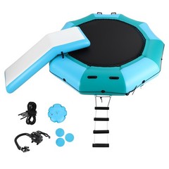 10FT 15FT Lake Water Trampoline Floating Hammock Party Platform w/Pump Ladder