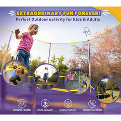 Machrus Upper Bounce 9 Ft. round Trampoline Set with Safety Enclosure System Out