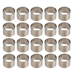 40 Pcs Hoop Steel Piece Child Slap Bands for Kids White Snap Bracelets