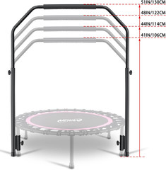 Rebounder Handle Bar Accessory for 40″ round Fitness Trampolines, Cushy Foam Han