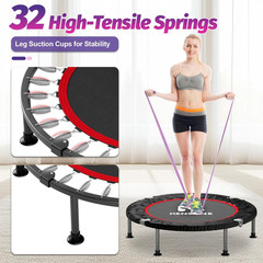 K KENSONE 40″ Mini Flodable Spring Rebounder Trampoline for Adults, Small Exerci