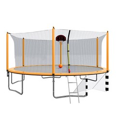 16FT Trampolines for Kids Trampoline With Enclosure Soccer Goal for Outdoor Jump