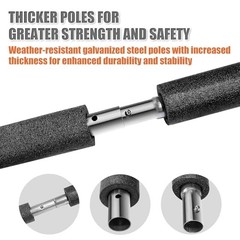 1PCS Trampoline Curved Pole, Universal Trampoline Replacement Enclosure Pole