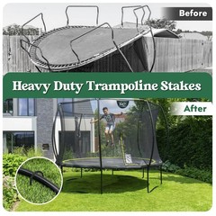 12 PCS 12 Inch Heavy Duty Trampoline Stakes Anchors U Hooks Wind Ground Yard