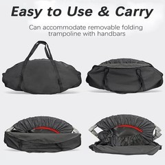Waterproof Trampoline Storage Bag, Mini Folding Rebounder Pouch for Gym & Travel
