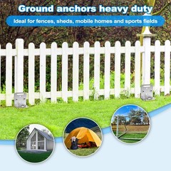 18 in Earth Anchor – Solid Steel with L Bracket & Chrome Finish for Stability