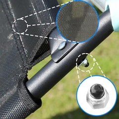 Universal Trampoline Slide 60″ * 20″ Slide with 2 Iron Plasticized Handles Bu…