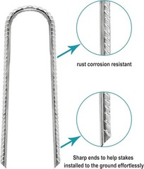 Eurmax USA 12 Inch Trampoline Stakes,Heavy Duty Ground Anchors,Trampoline Anchor