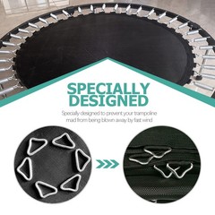 30Pcs Professional Trampoline Triangle Buckles Durable Metal Rings Silver